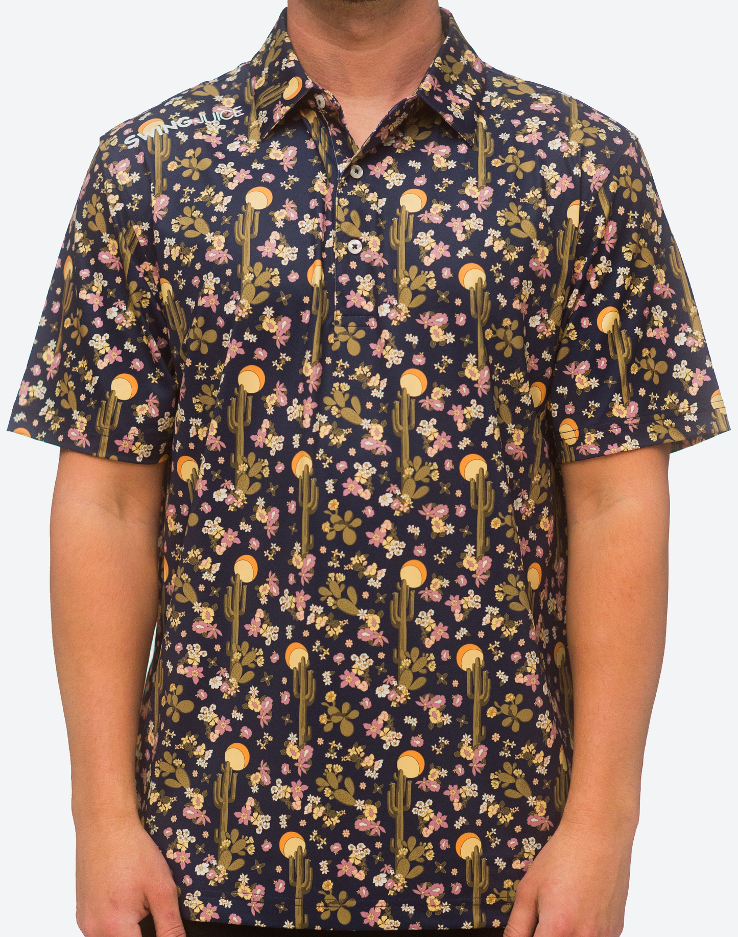 Golf Desert At Dusk Men's Polo - The Golf Guys Online