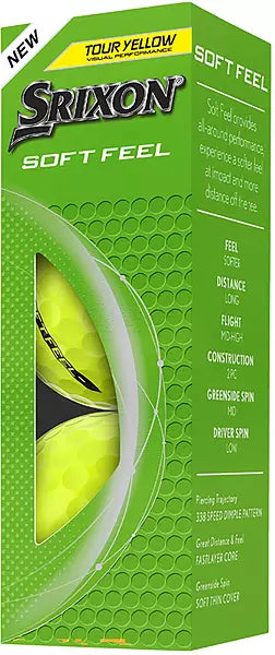 Srixon 2025 Soft Feel Tour Yellow Golf Balls