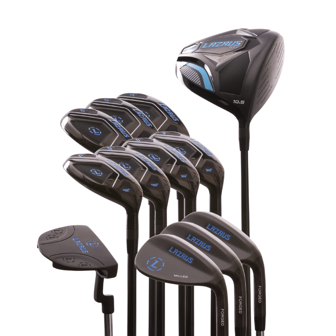 Lazrus Golf - 13 pc Set - Driver, 3 Wedges Set, Hybrids (4-PW), Putter & Bag (optional) - The Golf Guys Online