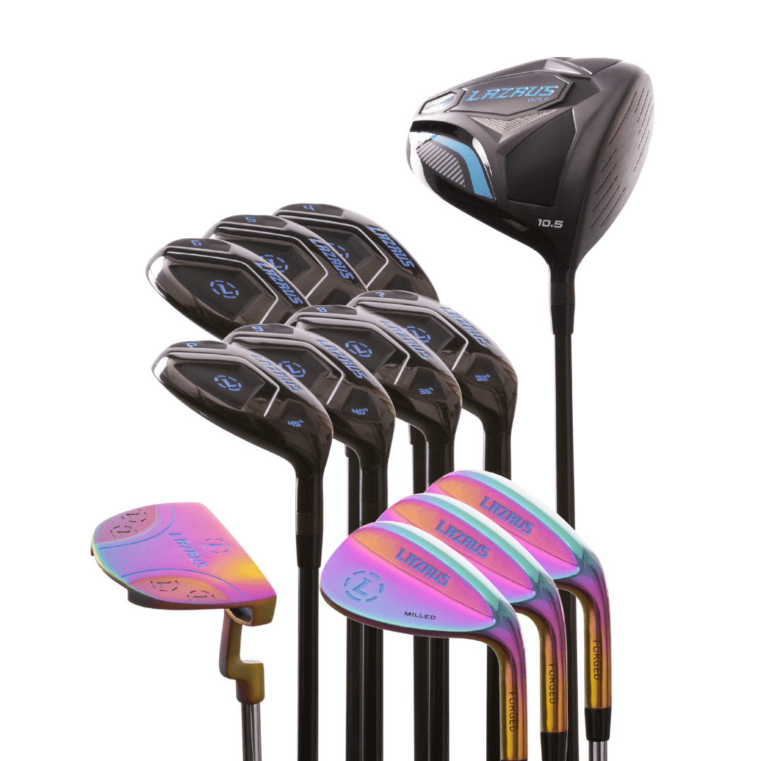 Lazrus Golf - 13 pc Set - Driver, 3 Wedges Set, Hybrids (4-PW), Putter & Bag (optional) - The Golf Guys Online
