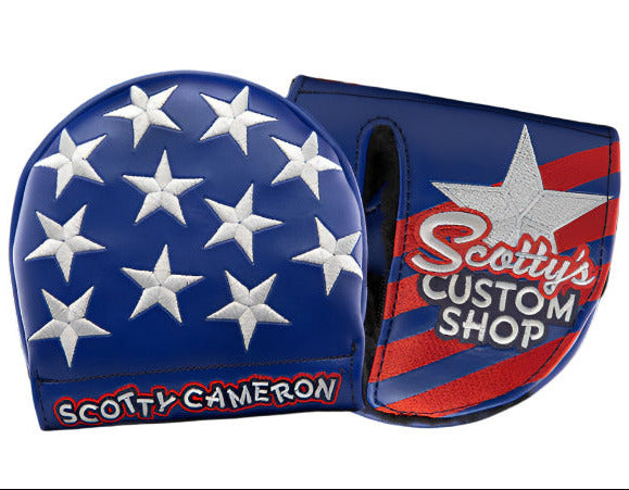 Scotty Cameron - 2019 Custom Shop USA Flag Stars & Stripes Mid-Round Mallet Putter Headcover - The Golf Guys Online