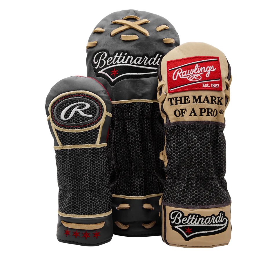 Limited Bettinardi x Rawlings Black Glove Wood Headcover Set