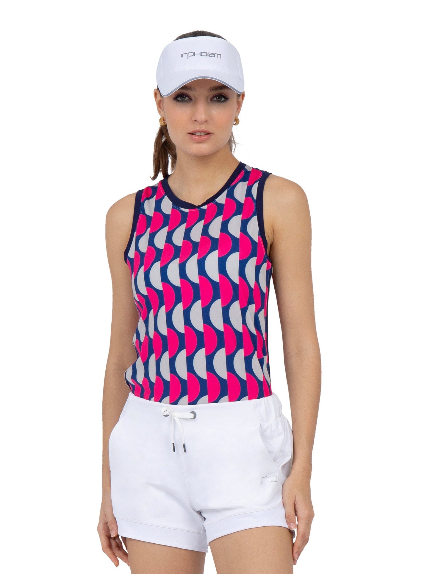 Geo Print Audrey Performance Tank - The Golf Guys Online