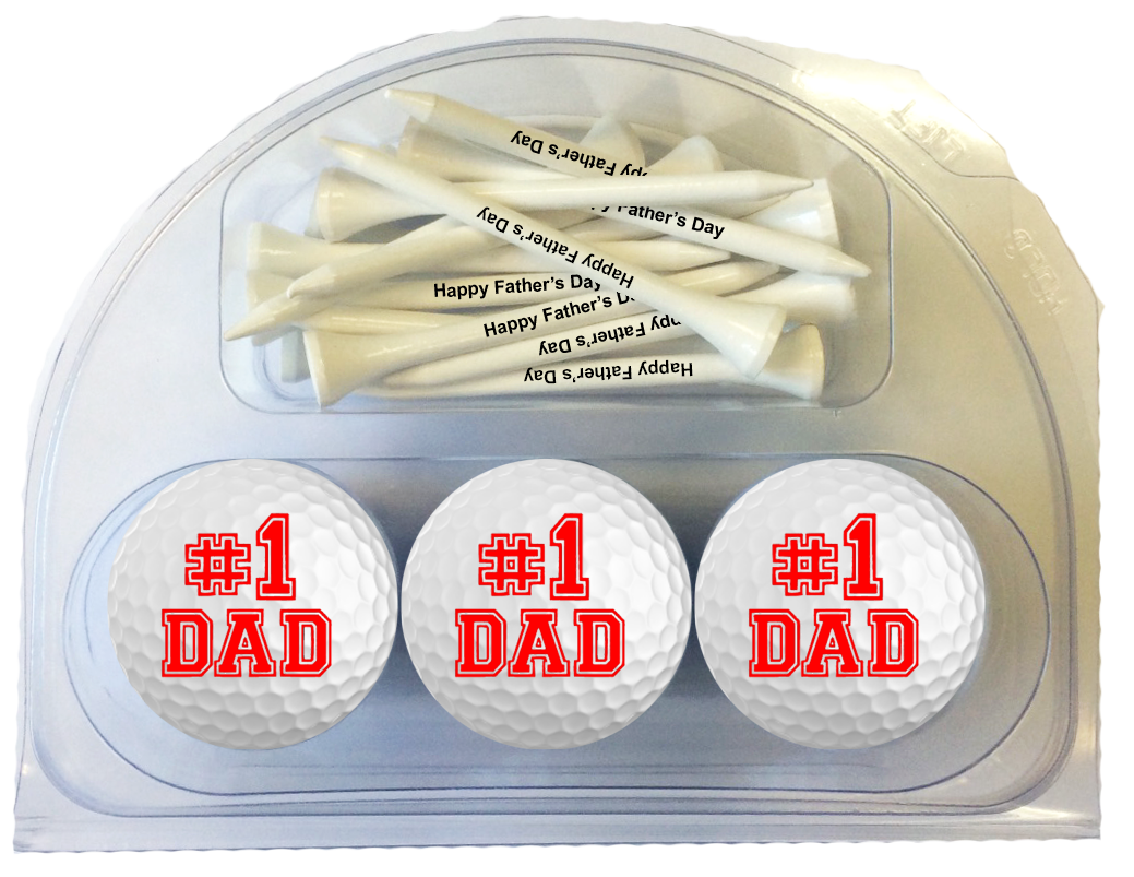 New Novelty #1 Dad Golf Balls and Tees Set