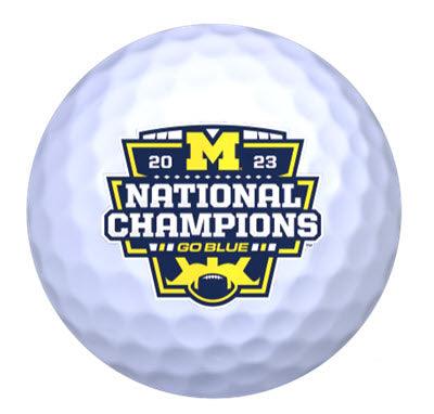 Michigan Wolverines National Champions Tri-Color Golf Balls
