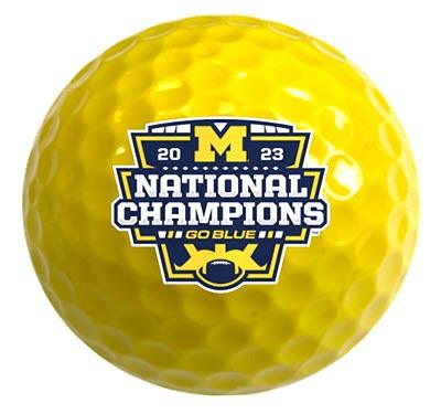 Michigan Wolverines National Champions Tri-Color Golf Balls