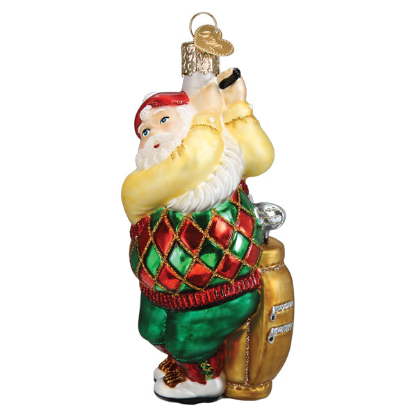 Golfing Santa Ornament - The Golf Guys Online