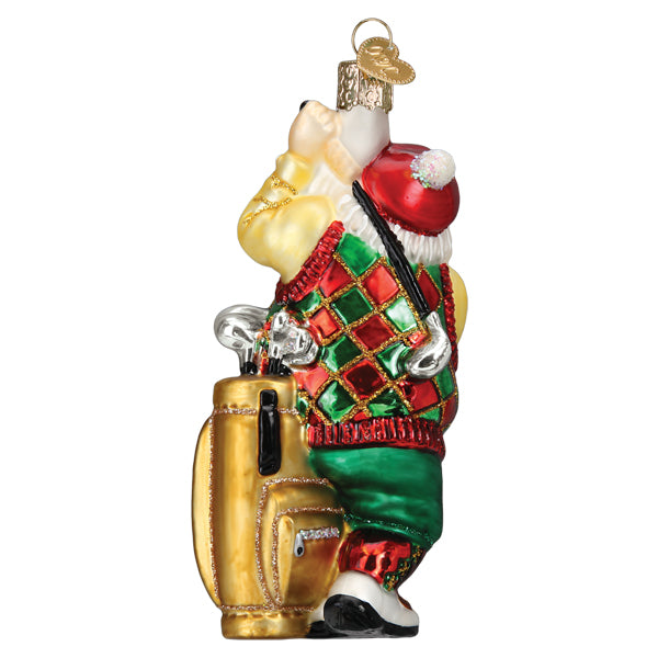 Golfing Santa Ornament - The Golf Guys Online