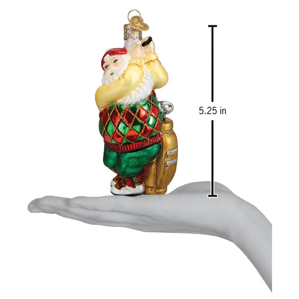 Golfing Santa Ornament - The Golf Guys Online