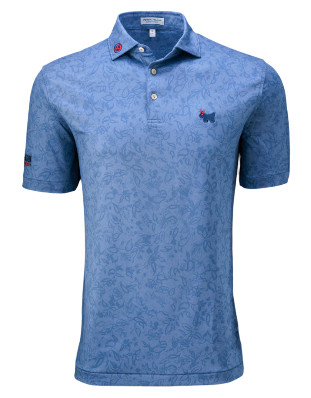 Scotty Cameron x Peter Millar - Scotty "Circle T" Blue Bulldog Golf Polo Shirt - The Golf Guys Online