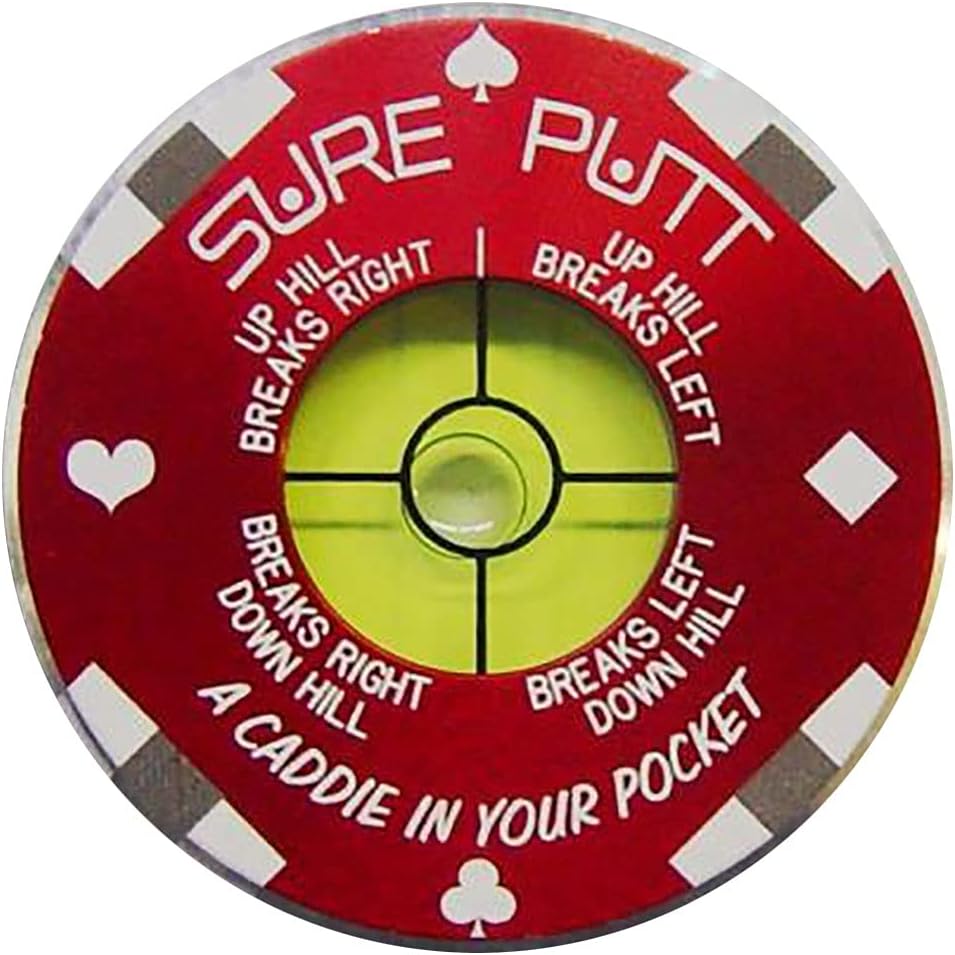 Sure Putt Pro Golf Green Reader - Red Poker Chip - The Golf Guys Online