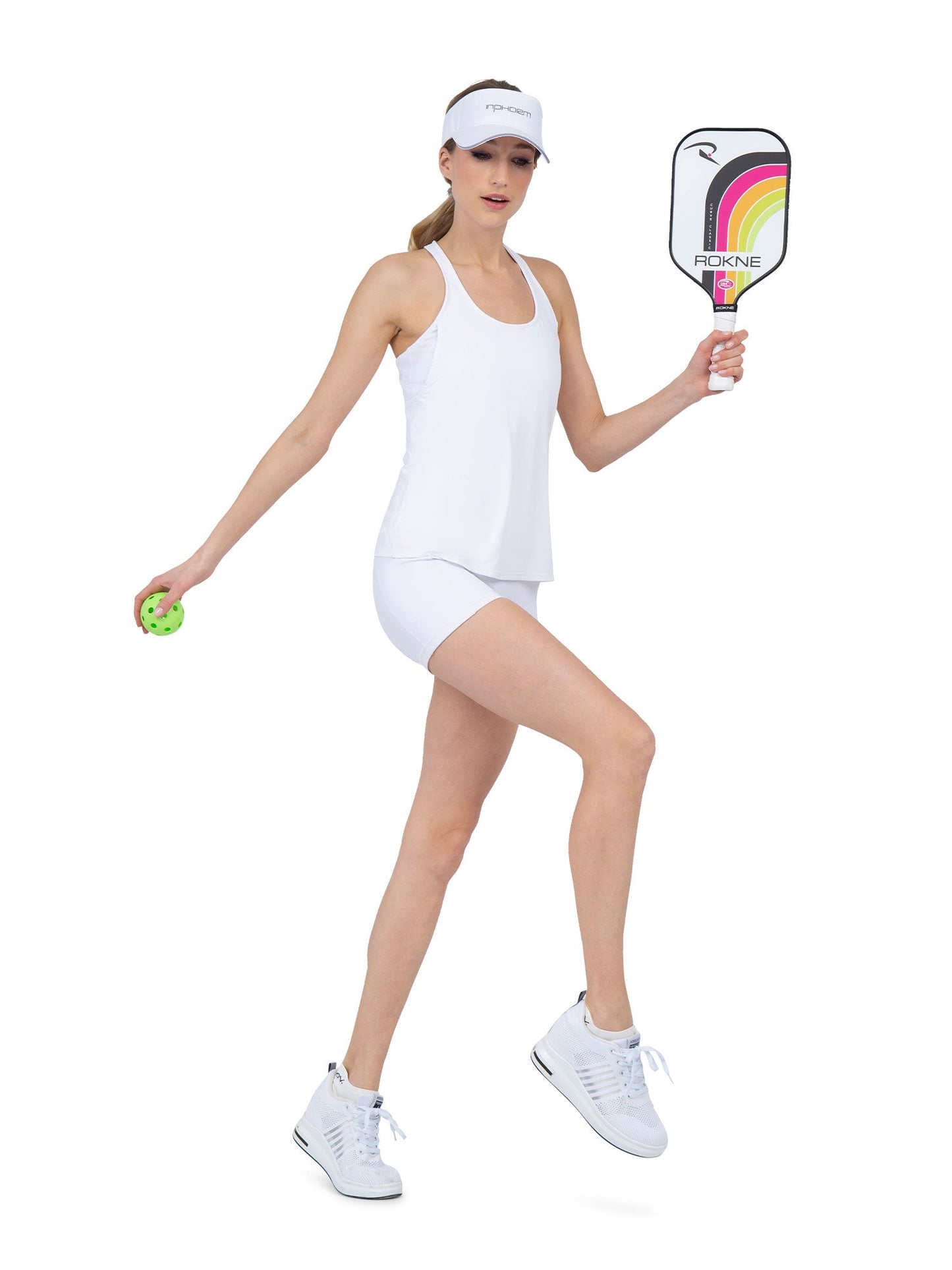 Aubrey Double Layer Athleisure Tank - White - The Golf Guys Online