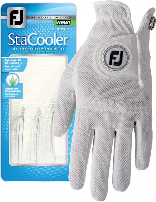 FootJoy StaCooler Regular Women's Glove 2023 Pearl - The Golf Guys Online