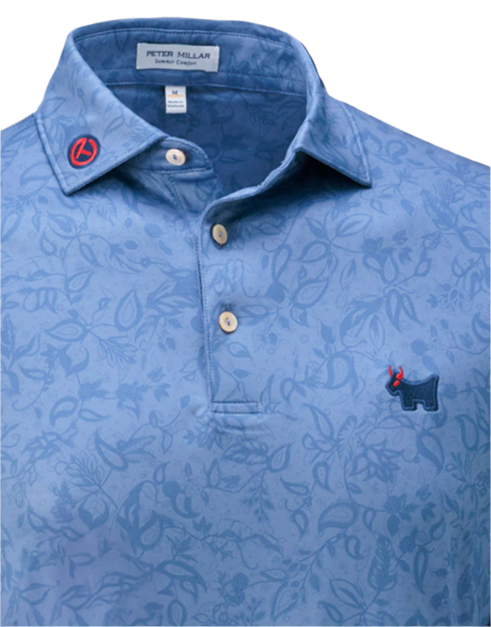 Scotty Cameron x Peter Millar - Scotty "Circle T" Blue Bulldog Golf Polo Shirt - The Golf Guys Online