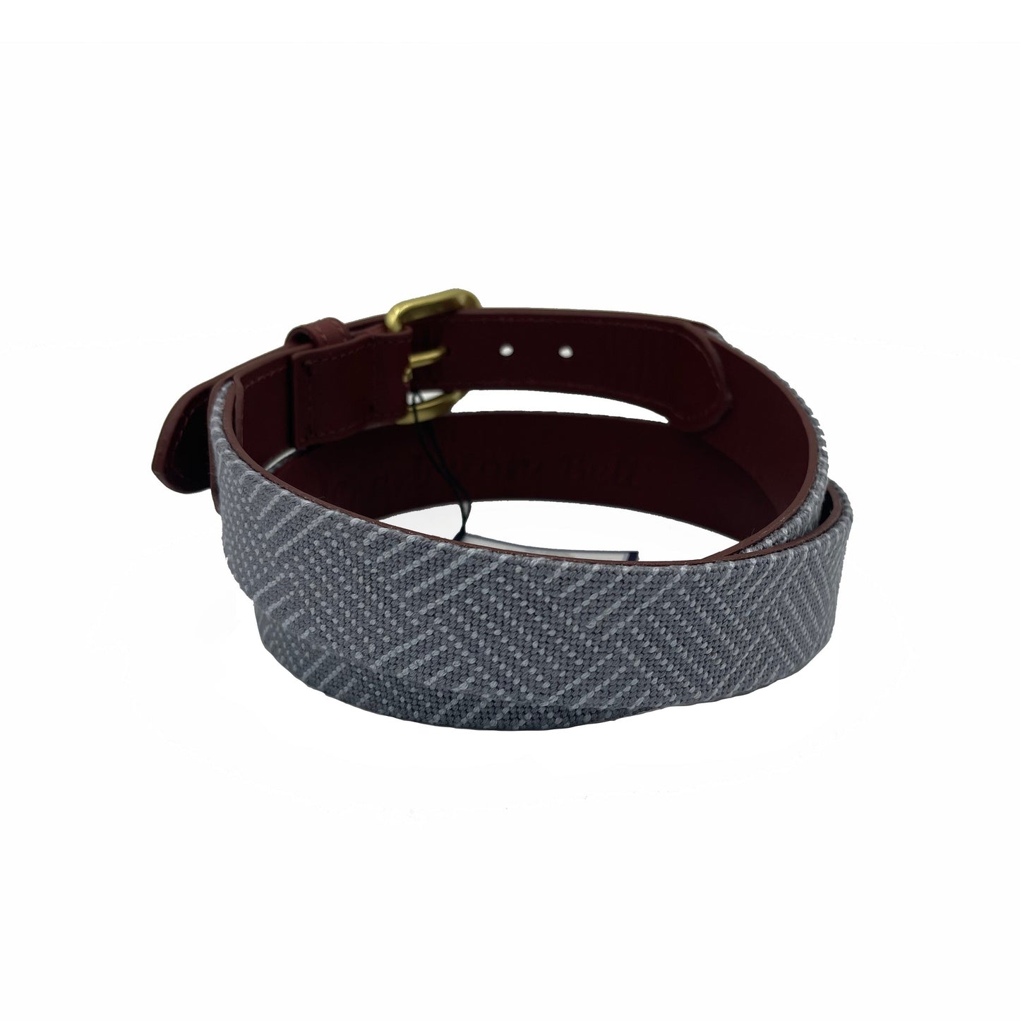 Needlepoint Texture Basketweave Steel Grey and Navy Blue - The Golf Guys Online