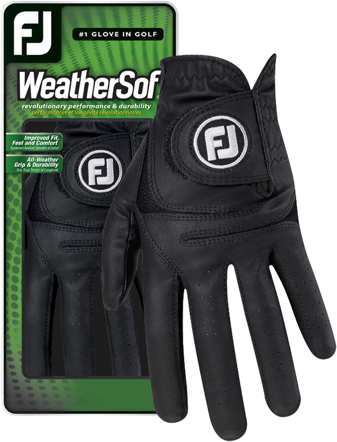 FootJoy WeatherSof Mens Glove 2023 (Prior Gen) Black/Black