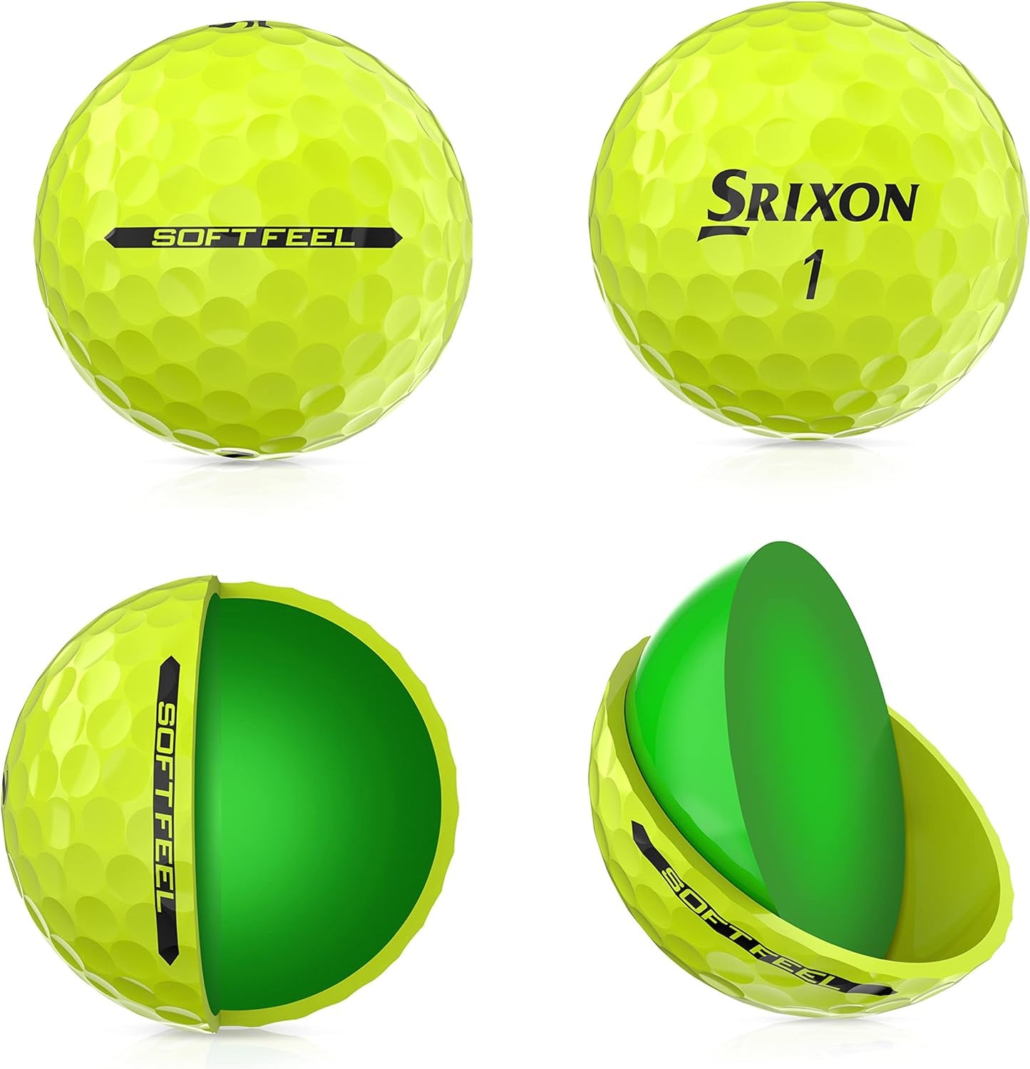 Srixon Soft Feel 13 "Tour Yellow" Golf Balls - The Golf Guys Online