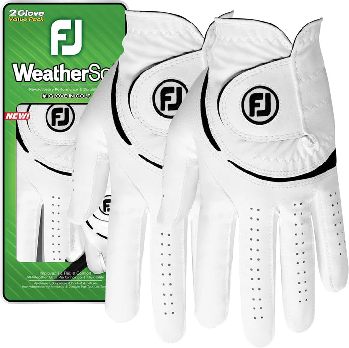 FootJoy WeatherSof 2-Pack Women's Glove 2024 White/Black