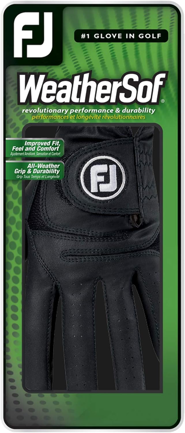 FootJoy WeatherSof Mens Glove 2023 (Prior Gen) Black/Black
