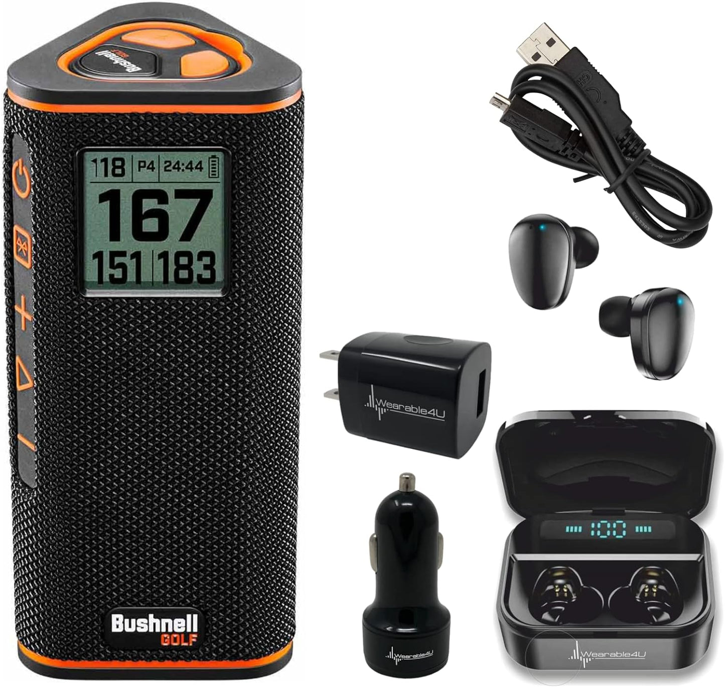 Bushnell Wingman View GPS Bluetooth Golf Speaker - Black - The Golf Guys Online