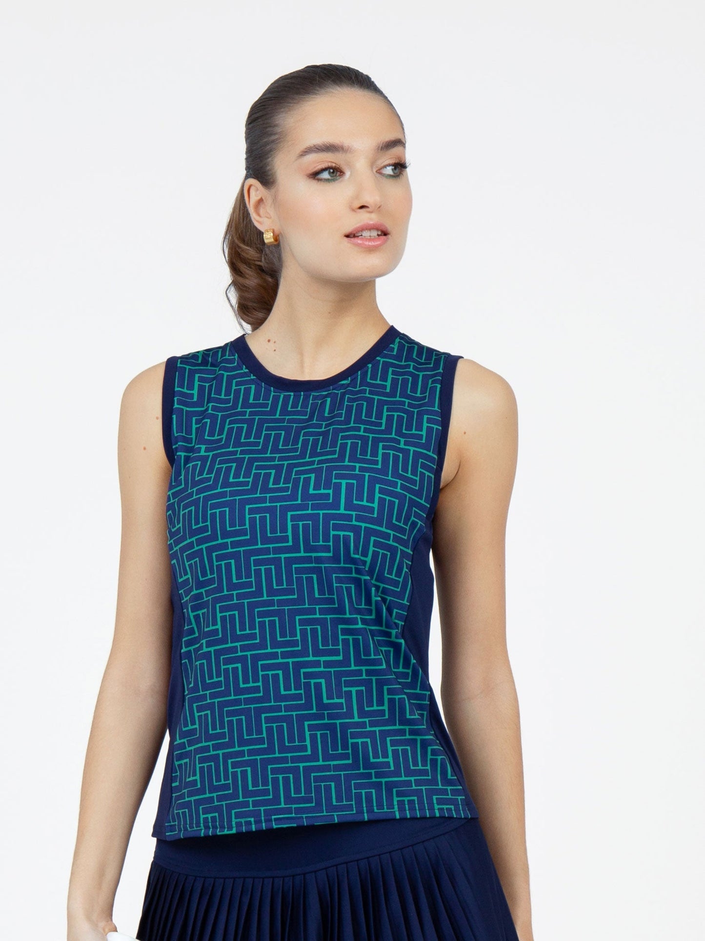 Harper Performance Tank - Ink Tessel/Ink - The Golf Guys Online