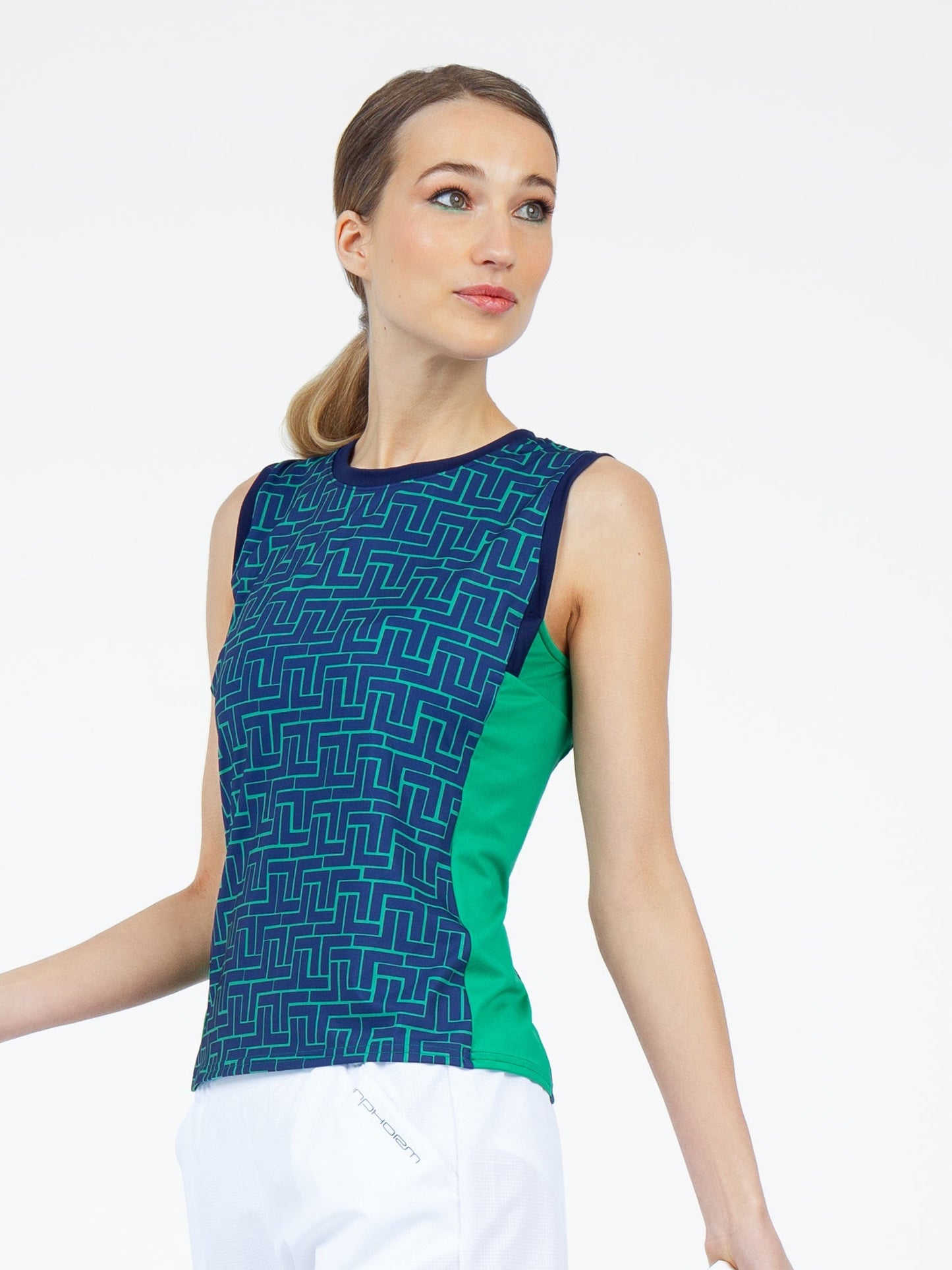 Harper Performance Tank - Ink Tessel/Ivy - The Golf Guys Online
