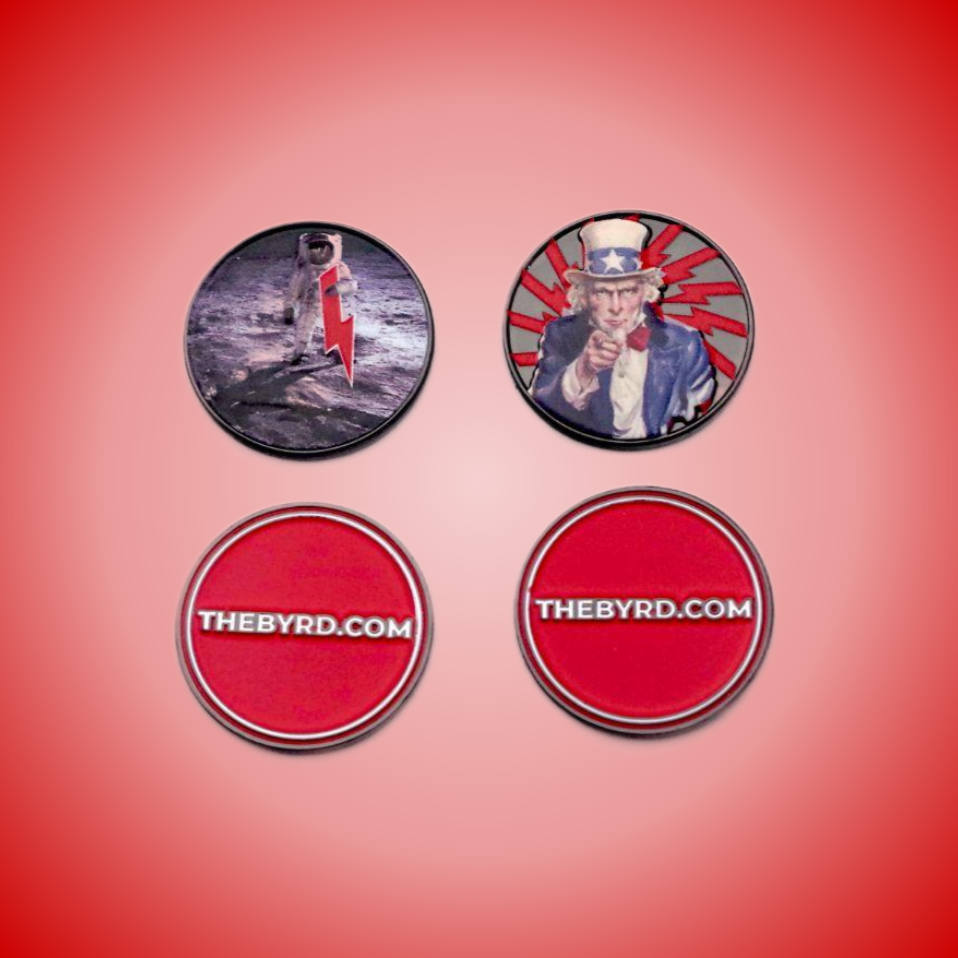 BYRD BALL MARKERS - Merica - The Golf Guys Online