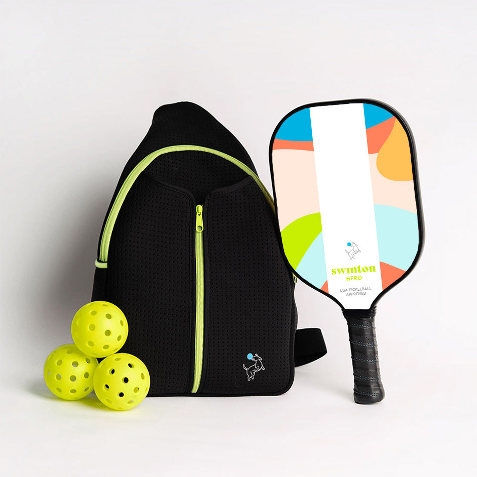 Pickleball Starter Bundle - Black Sling Bag Combo - The Golf Guys Online