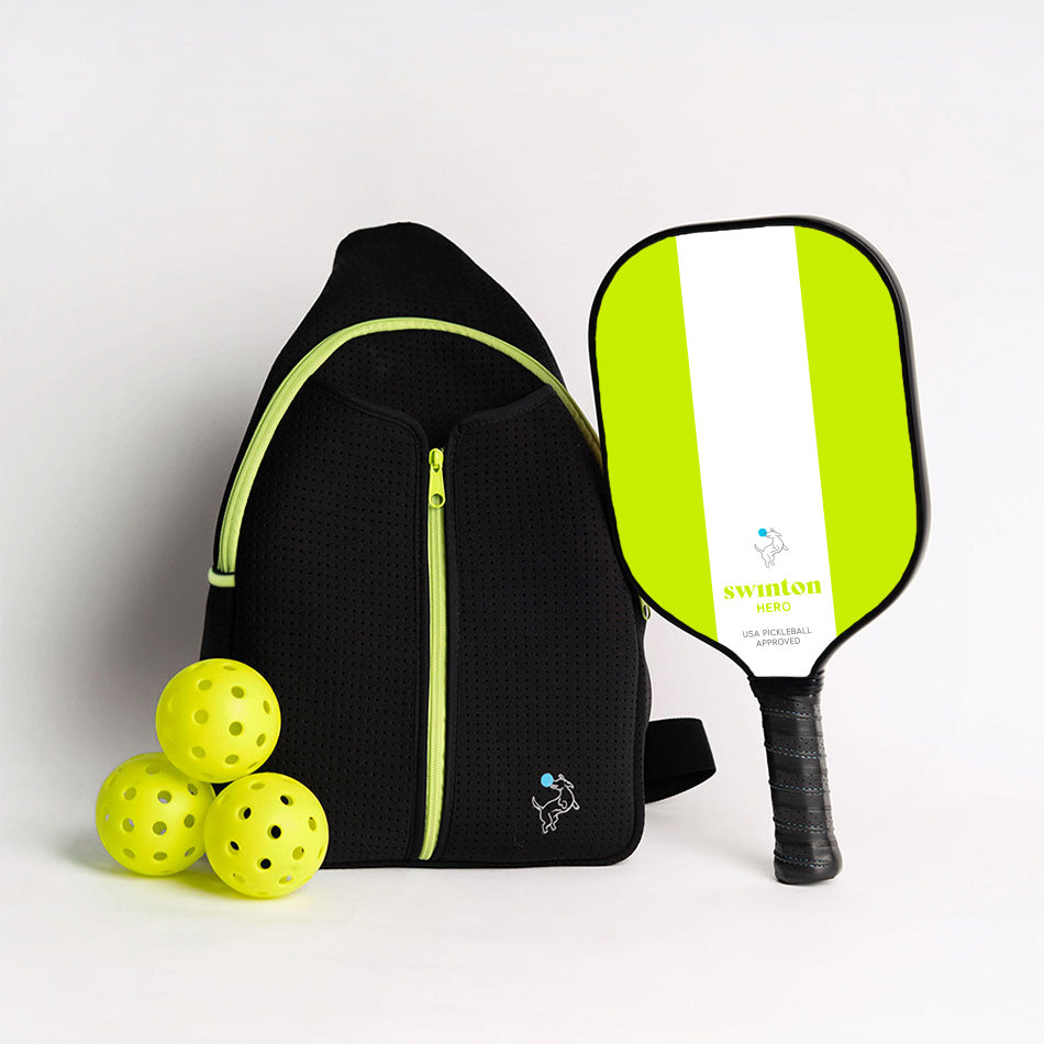 Pickleball Starter Bundle - Black Sling Bag Combo - The Golf Guys Online