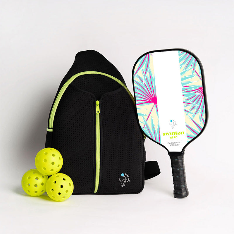 Pickleball Starter Bundle - Black Sling Bag Combo - The Golf Guys Online