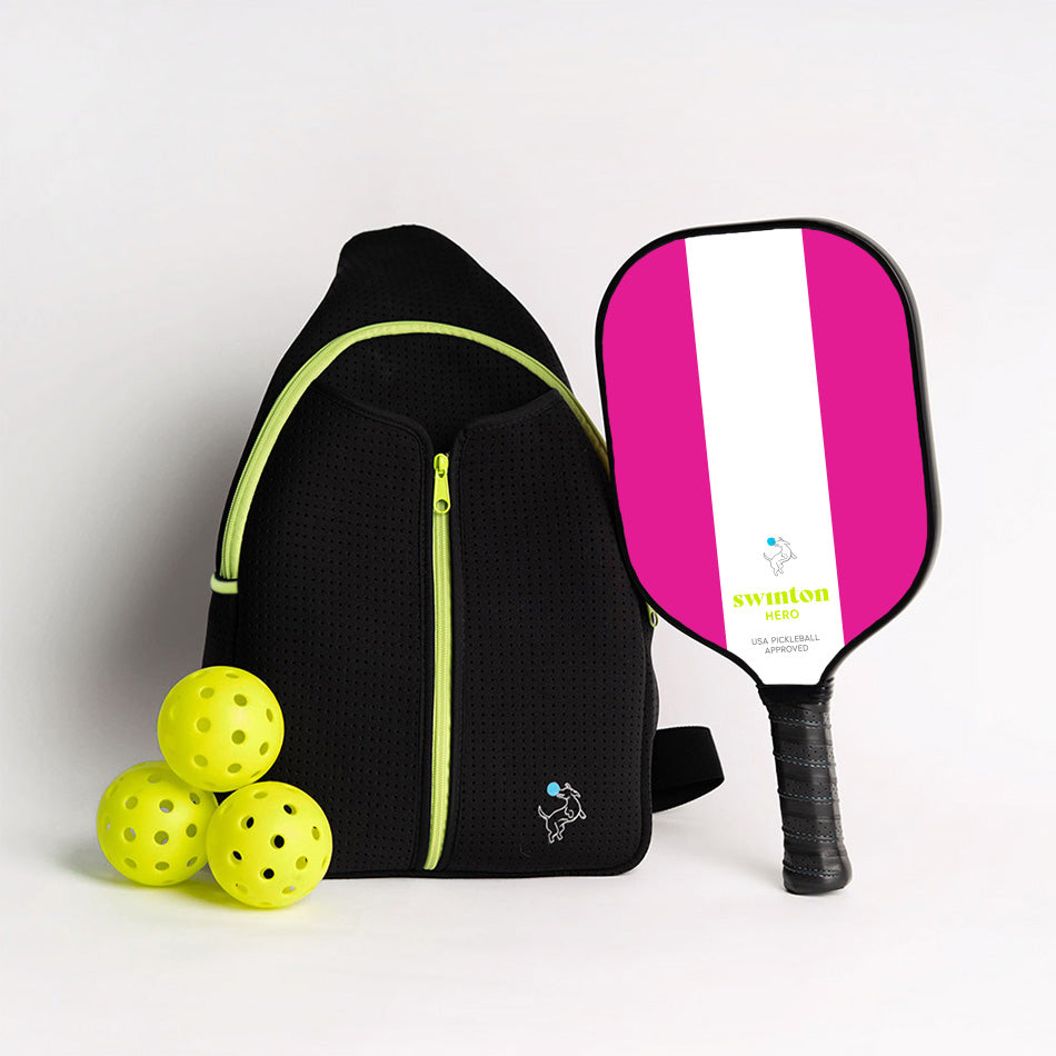 Pickleball Starter Bundle - Black Sling Bag Combo - The Golf Guys Online