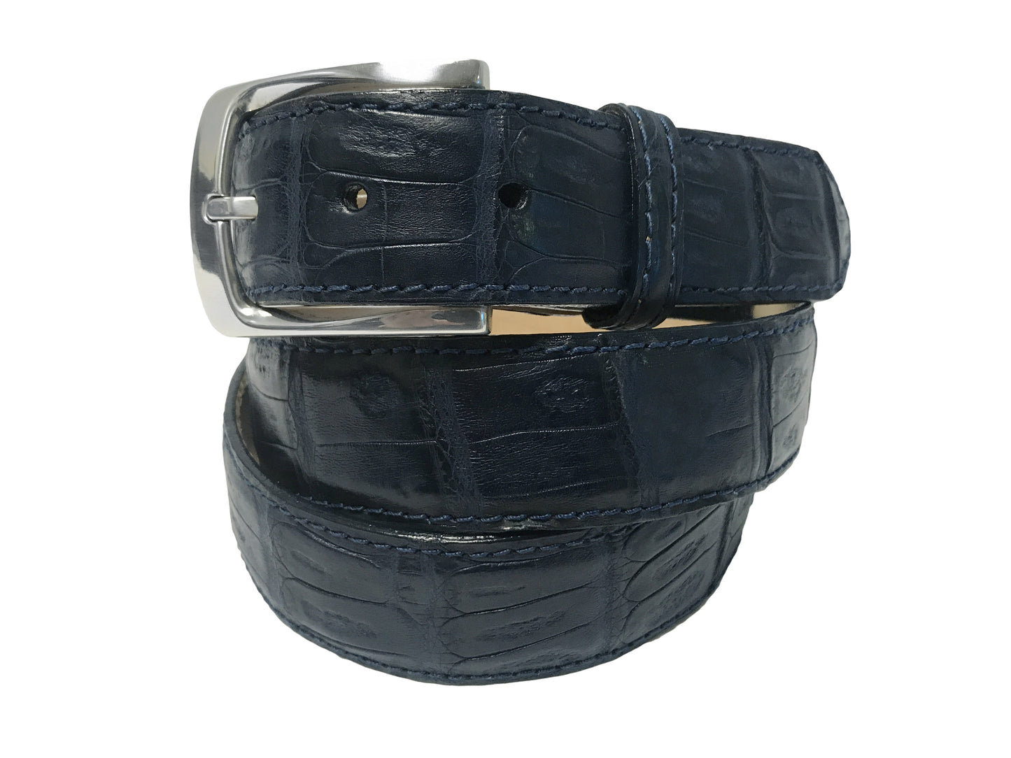 Caiman Skin Belt Navy Classic - The Golf Guys Online