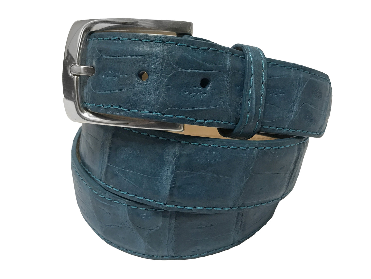 Caiman Skin Belt Turquoise Classic - The Golf Guys Online