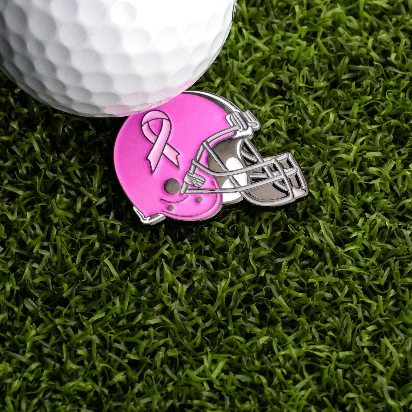 Football Helmet - Breast Cancer Ball Marker