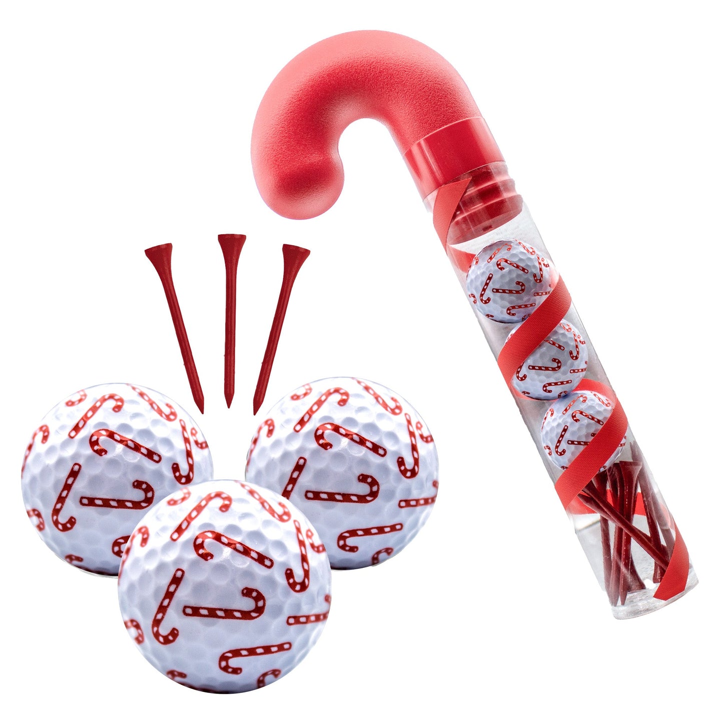New Novelty Christmas Candy Cane Golf Balls
