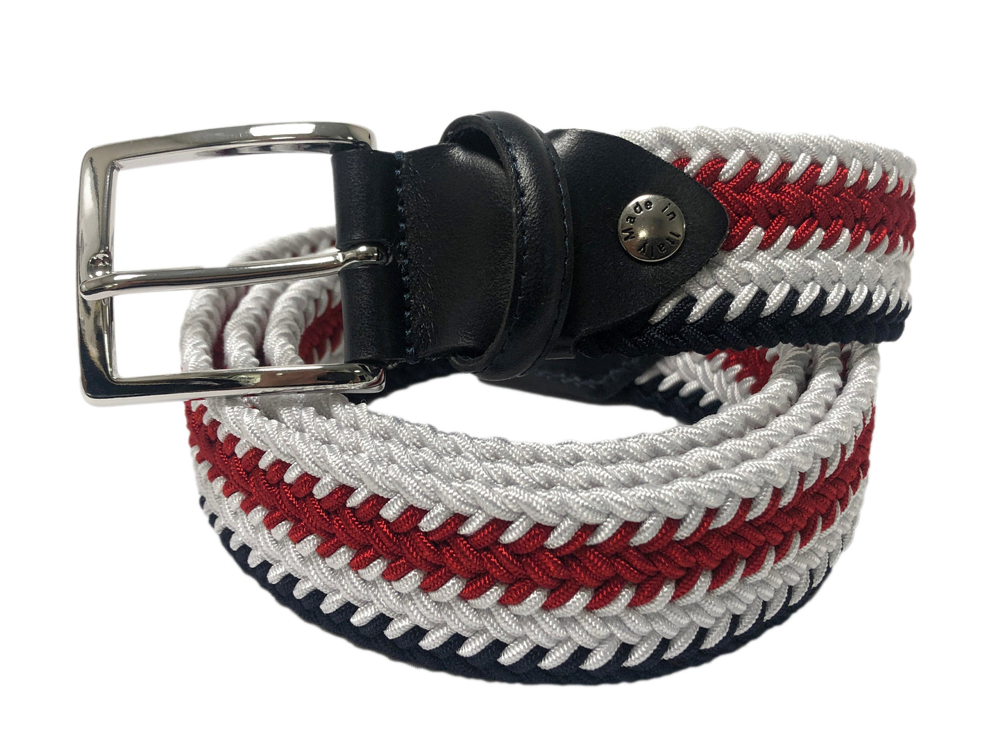Cotton Stretch Belt Sailboat Stripes - The Golf Guys Online