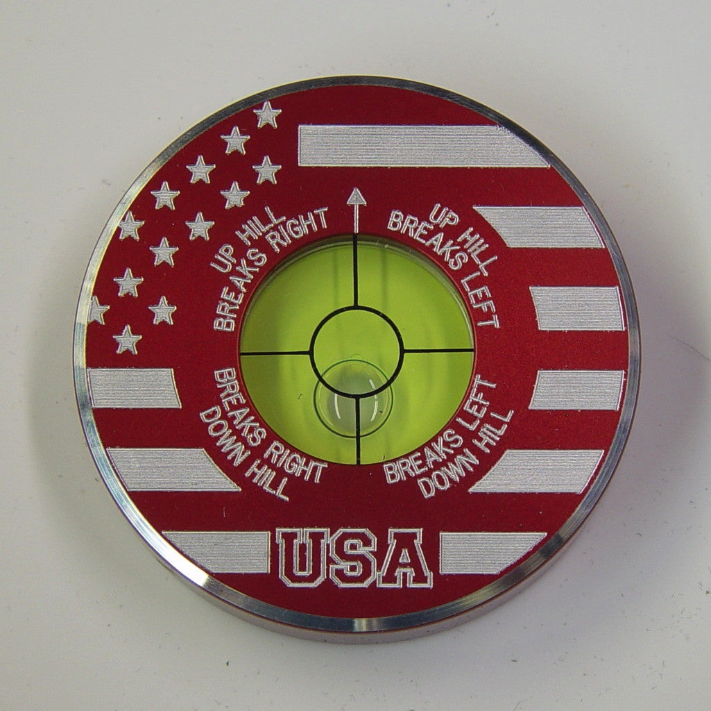 Sure Putt Pro Golf Green Reader - USA - Limited Edition Red - The Golf Guys Online