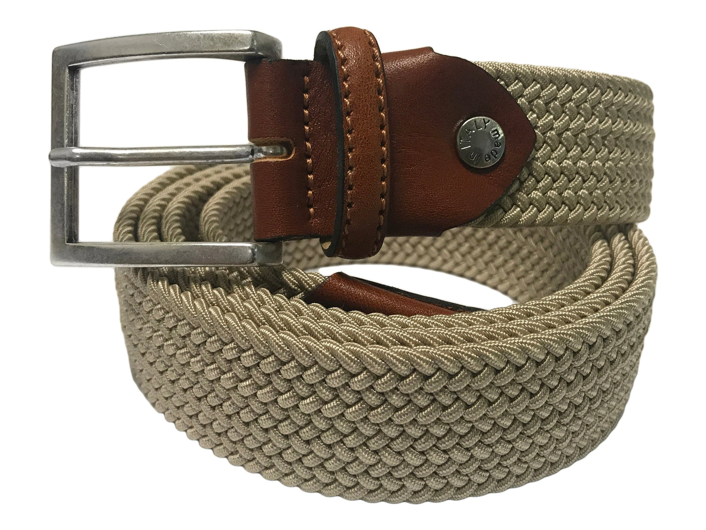 Cotton Stretch Belt Solid Tan - The Golf Guys Online