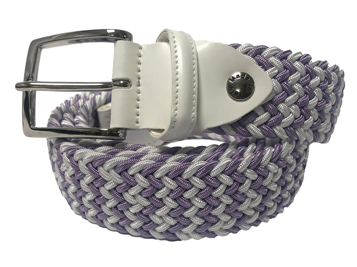 Cotton Stretch Belt Lavender/White - The Golf Guys Online