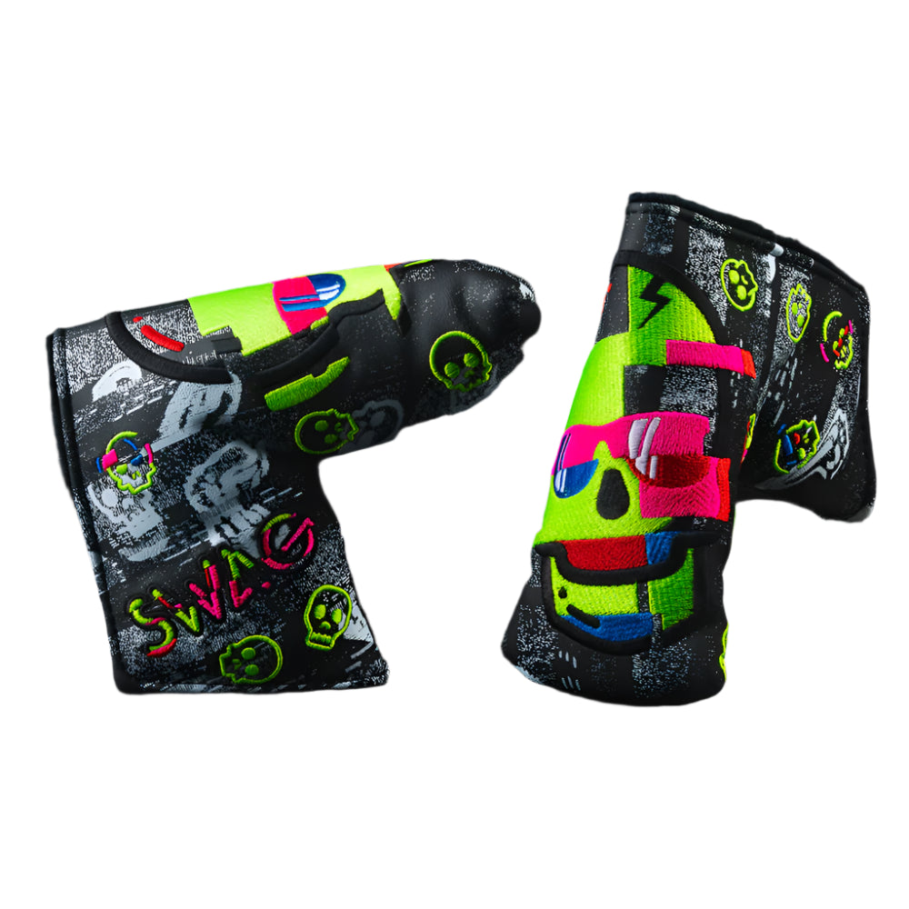Swag Golf - NFT Only Glitch Skull Ver 2.5 Blade Putter Headcover - The Golf Guys Online