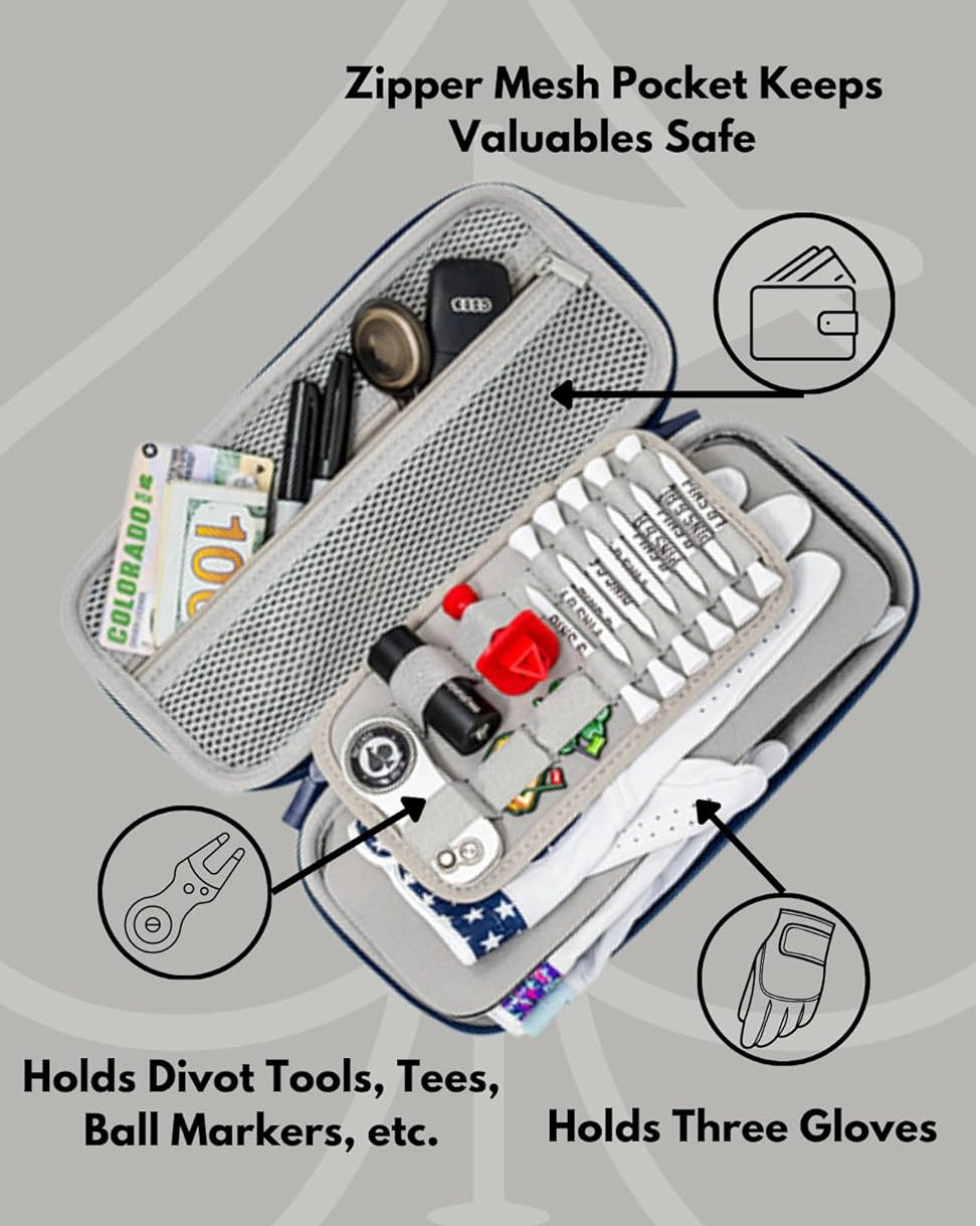 Glove & Accessory Caddie - Black Pins and Aces
