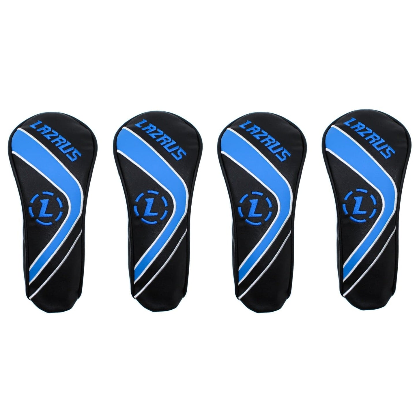 Lazrus Golf - Premium Black Hybrid Wood Head Covers | Individuals or Sets - The Golf Guys Online