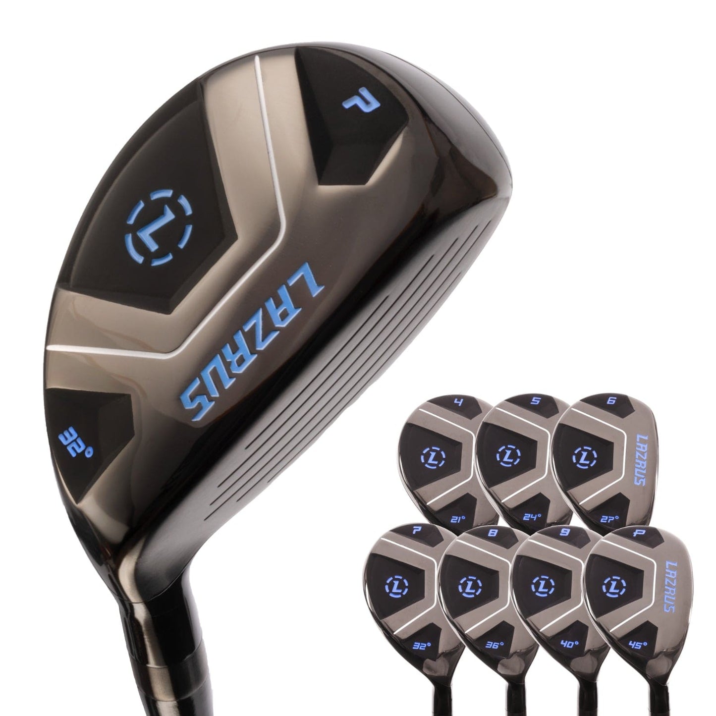 Lazrus Golf - 13 pc Set - Driver, 3 Wedges Set, Hybrids (4-PW), Putter & Bag (optional) - The Golf Guys Online