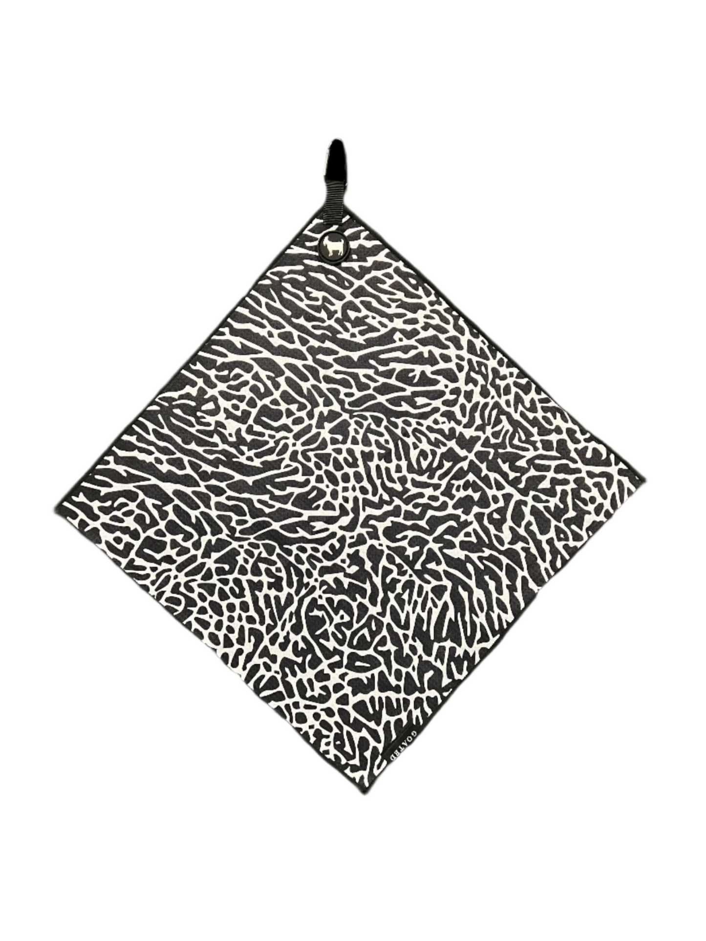 THE BLACK/WHITE CEMENT GOLF TOWEL - The Golf Guys Online