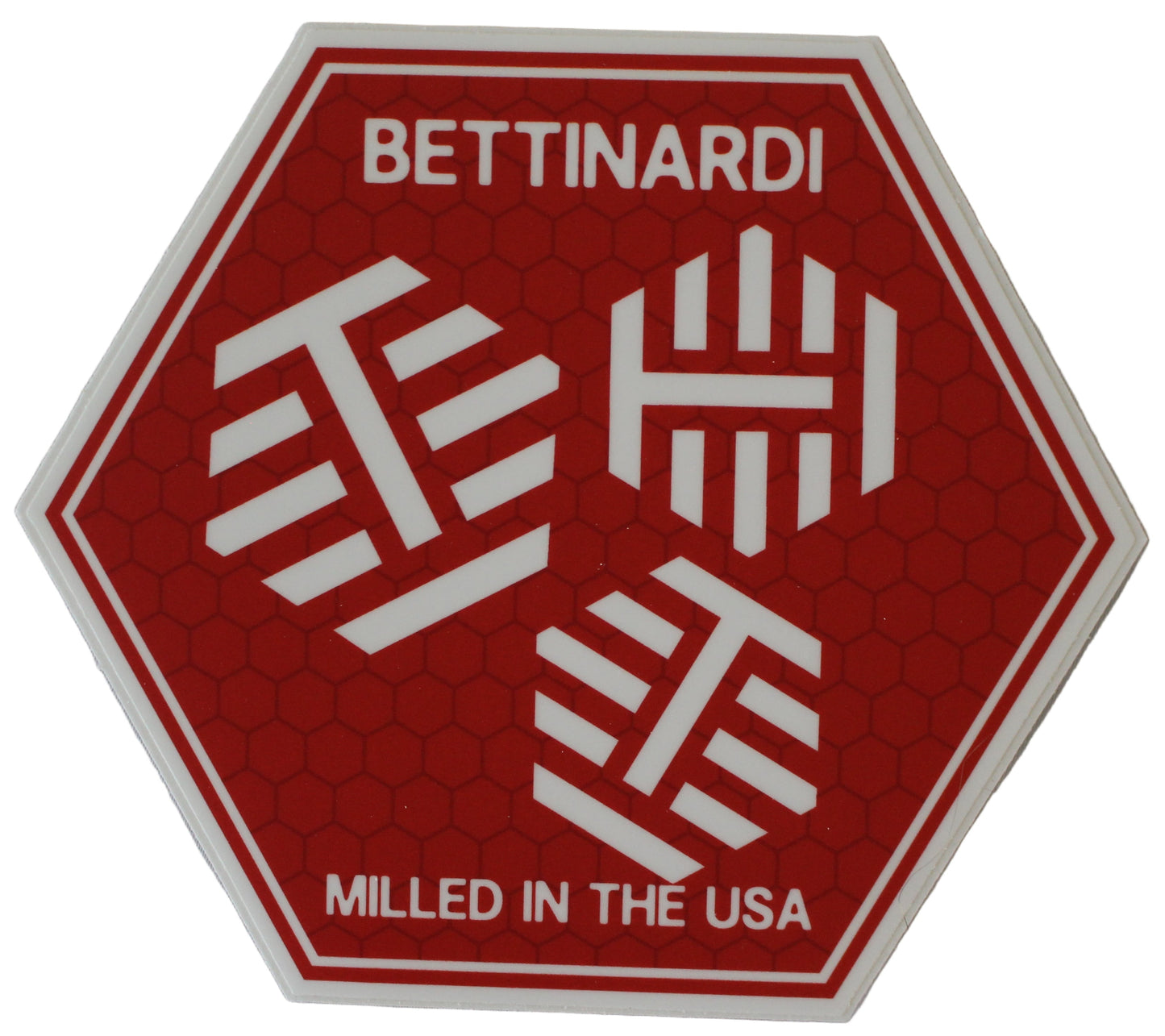 Limited Bettinardi Hive Logo Hexagon Sticker Red/White 5.0" Diameter