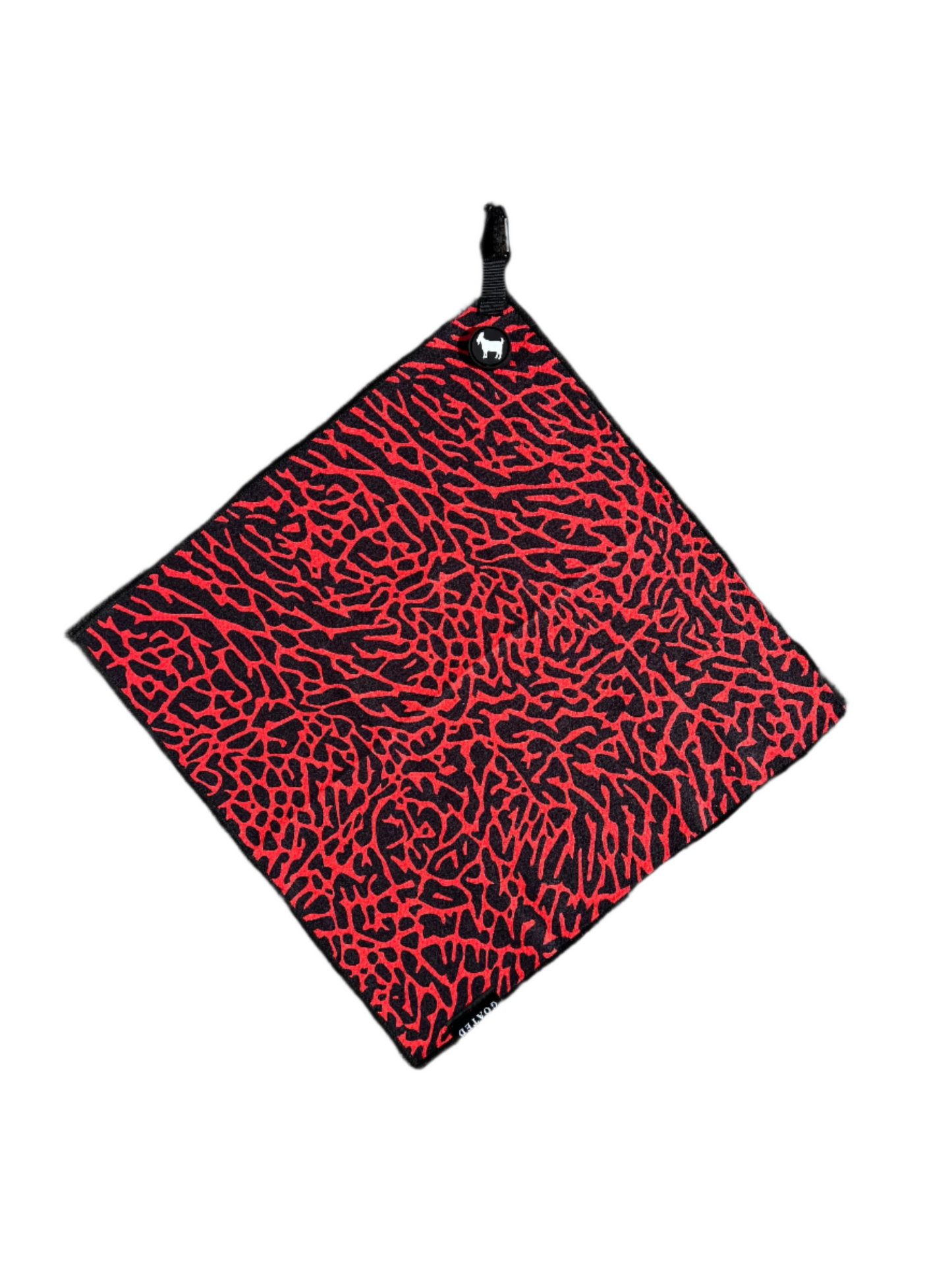 THE BLACK/RED CEMENT GOLF TOWEL - The Golf Guys Online
