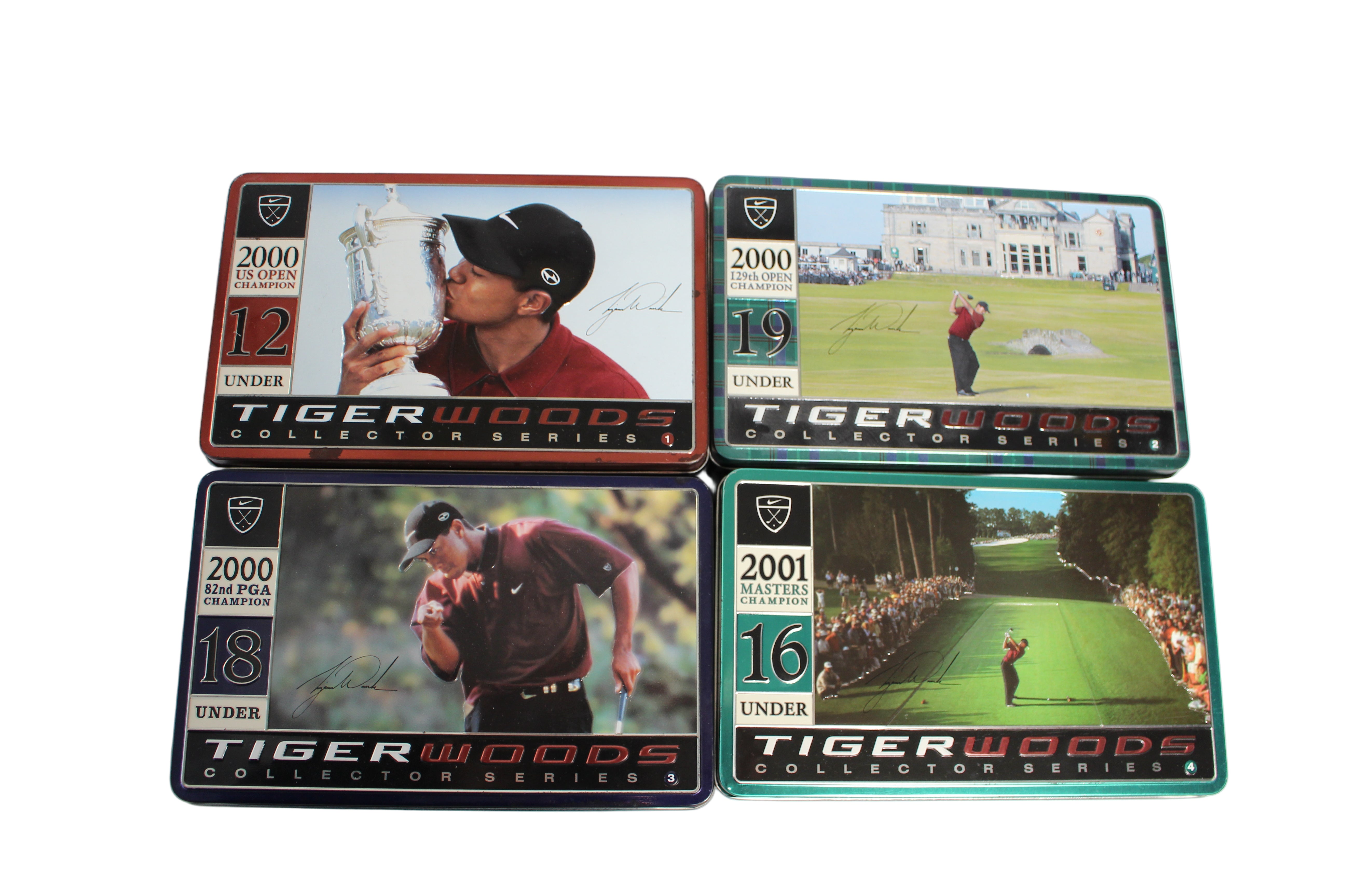 Tiger Woods Collector Series 1-4 Grand Slam Limited Golf Balls 