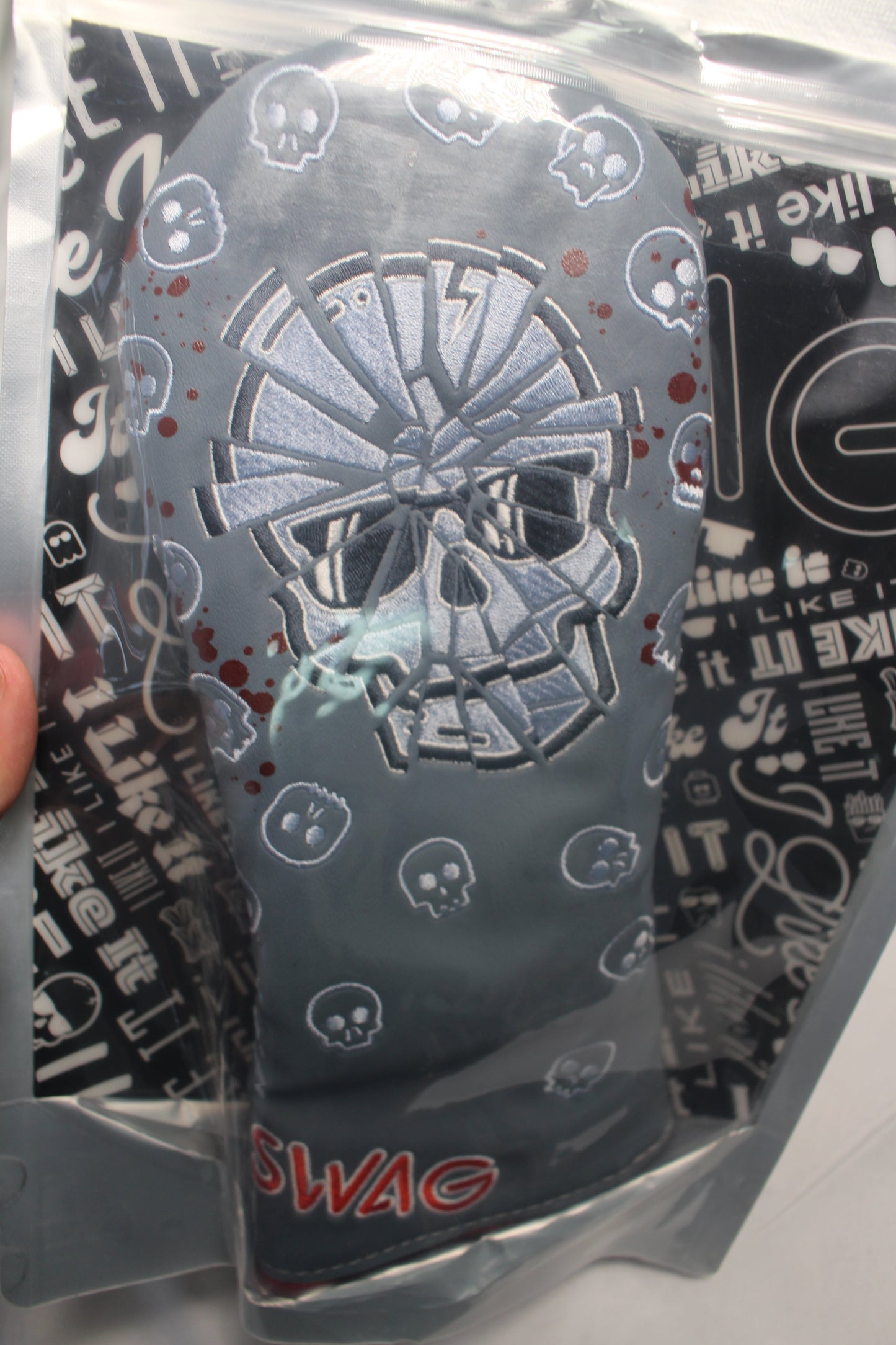Swag Golf - Shatter Skull Grey Fairway Wood Headcover - The Golf Guys Online