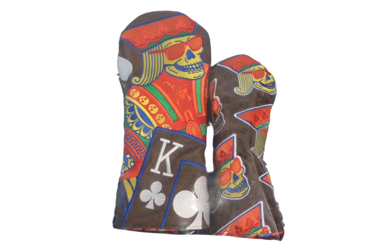 Swag Golf - Skeleton King of Candy Brown/Orange Combo Wood Headcover Set - The Golf Guys Online