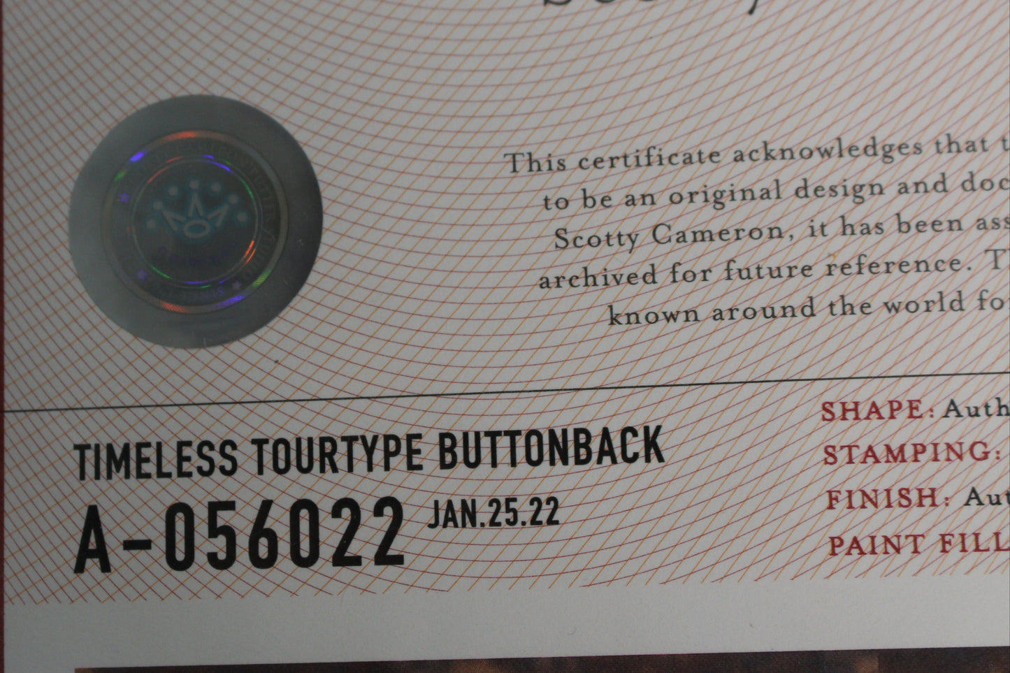 Scotty Cameron Tour Only SSS (Circle T) ButtonBack Teryllium Blade Putter - The Golf Guys Online